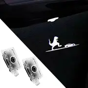 uuakarin 2 PCS Car Door Logo Lights Compatible for Charger 2010-present Courtesy LED Ghost Shadow Light Projector Lamps Accessories (Dinosaur)