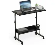 Adjustable Mobile Standing Desk, Black