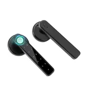 Smart Fingerprint Door Lock Electronic Handle Digital Password Key with Tuya APP-Black