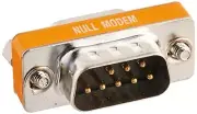 2-PACK DB9 Mini NULL MODEM Male to Male Data Transfer Adapter/Gender Changer