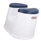 (Dark Blue)Shower Stool Thickened Plastic Bath Stool Portable Non Slip Bath FI