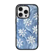 iPhone 16 Pro Impact Case BLUE MARBLE DAISIES