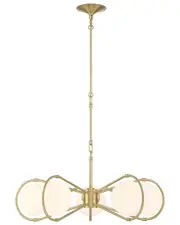 Lumanity Gio 5-Light Modern Brass Statement Chandelier