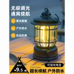 復古露營燈 時尚復古 LED露營燈 黃光 可調光 旋鈕 LED可掛式手提燈 露營吊燈 煤油燈造型