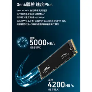 Micron 美光 P3 Plus 500G/1TB/2TB M.2 PCIe Gen 4 SSD 固態硬碟