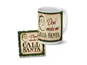 Don’t Make Me Call Santa Mug & Coaster Combo Set ~ Great Gift Idea!