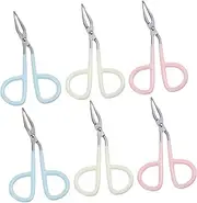 6Pcs Stainless Steel Scissors Shaped Eyebrow Tweezers for Easy Eyebrow Grooming Professional Beauty Tool for Home Salon Use Durable and Practical Makeup Accessory