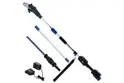 POWERBLADE 20V Cordless Pole Saw & Hedge Trimmer Combo, 8' Chainsaw Pruner & 20' Hedger, Telescopic Handle, Battery and Fast Charger Kit