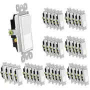 3 Way Decor Light Switch 15Amp 120/277 Volt AC Decora Rocker Paddle Wall 40Packs