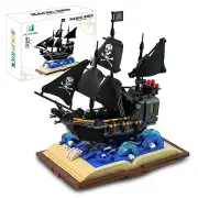 ENJBRICK Ideas Pirate Ship Building Toy Set for AdultsBlack Hawk Pirates Ship...