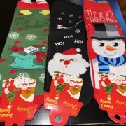 WOMENS 9-11 SHINE CHRISTMAS Snow Man Santa Santa In Stocking 3 PAIRS SOCKS NEW