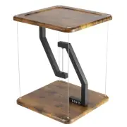 VIVO Vintage Brown / Black Tensegrity Speaker Stand, Floating Tabletop Platform