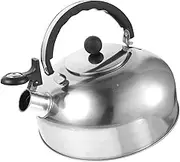 Cabilock Stainless Steel Whistling Teakettle Flat Bottom Kettle for Induction Cooker Home Teakettle for Tea Fast Heating Safe Use Suitable for Gas Electric