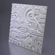 Plastic Mold for Plaster Gypsym *EX-MACHINA A* 3D Decorative Wall Panels Form