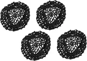 Snood for Sleeping 4pcs Mesh Hair Net Women's Hats Triangle Hair Net Black Miss Fabric Hairnet Cap Crochet Crocheted Snood