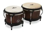 Latin Percussion Matador M201-WB Whiskey Barrel Bongo Set with Black Hardware