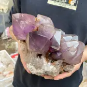 10.1lb Natural AMETHYST cluster Backbone Quartz Crystal Rough Healing Specimen
