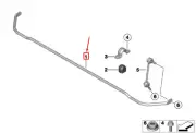 MINI COUNTRYMAN R60 Rear Stabilizer Bar 9808013 33559808013 NEW GENUINE