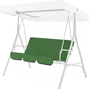 Outdoor Swing Cushion Cover 210D Silver Coated Oxford Fabric Waterproof Replacement Seat 150x50x10cm