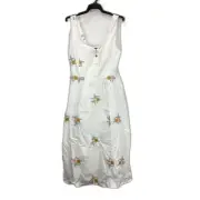 NEW Portmans White Embroidery Ladies Summer Dress Size 16
