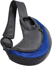 PERSELOSO Pet Carrier Single Shoulder Bag Durable Polyester Cross Body Bag for Dogs Cats Stylish Design Lightweight Dark Blue Convenient Pet Carrying