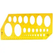 Yellow Measuring Templates Geometric Rulers for Office and