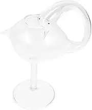 MOLUCKFU Swan Goblet Party Drinking Cup Swan Cocktail Glass Mojito Glass Wine Glass Martini Glasses Swan Shape Cocktail Glass Drinking Glasses Tall Cocktail Glass Cocktail Glass for Bar