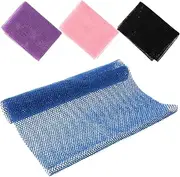 Outanaya 4pcs Long African Exfoliating Bath Net Towel Body Scrubber Rough Cloth for Face Body