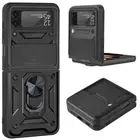 For Samsung Z Flip 6 ELITE Camera Push Magnetic Ring Stand Hybrid Case Cover - B