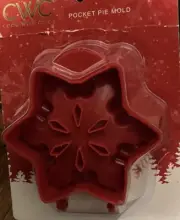 Snowflake Mini Hand Pocket Pie Mold Turnover Mold Cookie Cutter 5in Red