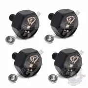 4 Black Billet Hex Lic Fastener License Plate Frame Tag Bolts PIN UP TATTOO GIRL
