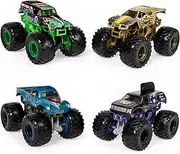 Monster Jam, Official Reveal The Steel 4 Pack of Color-Changing Die-Cast Monster Trucks, 1: 64 Scale