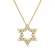 0.2 CT. T.W. Natural Diamond Star Pendant in 14K Gold
