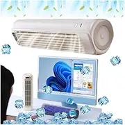 2-In-1 Portable Turbo Tower Fan, Outfany Cooling Ace Portable Air Conditioner, Shirem portable Air Conditioner Fan, 3 Mode Quiet Bladeless 20°Tilt Aireflow Oscillating Cooling Fan (Beige)