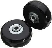 4 Pcs (Black) 50x18mm Luggage Suitcase Replacement Wheels Roller Skate Repair Luggage，Rubber Luggage Wheel Repair Kit Heavy Duty Suitcase Wheels Replacement with Screws for Luggage Suitcase