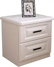 Nightstand, Bedside Drawers, Bedside Table Bedside Table with Double Drawers, Solid Wood, Simple and Practical End-of-Bed Side Table(35 * 40 * 49CM)