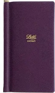 Letts Of London Legacy Slim Pocket Address Book, Purple