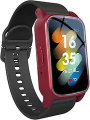 GPS Smart Watch for Seniors with Fall Detection 4G Health Watches Pedometer/Anti-Lost Alert Tracker with SOS Two-Way Calling(Red)
