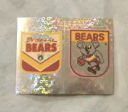1996 AFL SELECT STICKER #21 & #21A - BRISBANE BEARS EMBLEM & MASCOT