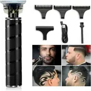 Beard Trimmer for Men Professional Zero Gapped Trimmer Cordless Edgers Clippers Grooming Kit with Guide Combs(Black)