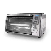 Black+Decker Countertop Convection Toaster Oven, 8 One-touch Cooking Functions,