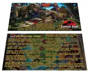 Stern Jurassic Park Premium Pinball Custom Apron Instruction Cards v2