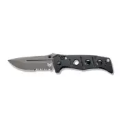 BENCHMADE 275SGY-1 ADAMAS Axis Folding Knife, Black Part Serrated