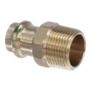 Viega Bronze Fittings 0.50"X0.75" Propress Mpt Zero Lead Copper Bronze Adapter