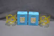 2x Malfy Italian Gin Retro Tumbler Rocks Glass 30cl 300ml In Gift Box Christmas