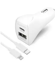 Naztech USB-C Pd+12W USB Car Charger NoSize White