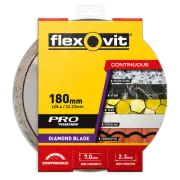 flexovit 180 x 25mm pro continuous diamond blade