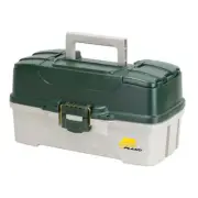Plano 3-Tray Tackle Box w/Duel Top Access - Dark Green Metallic/Off White [62030