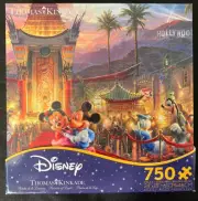 Disney "Thomas Kinkade", Mickey & Minnie In Hollywood. 750 Piece Puzzle New