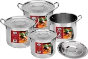Alpine 4-Piece Stainless Steel Stock Pots